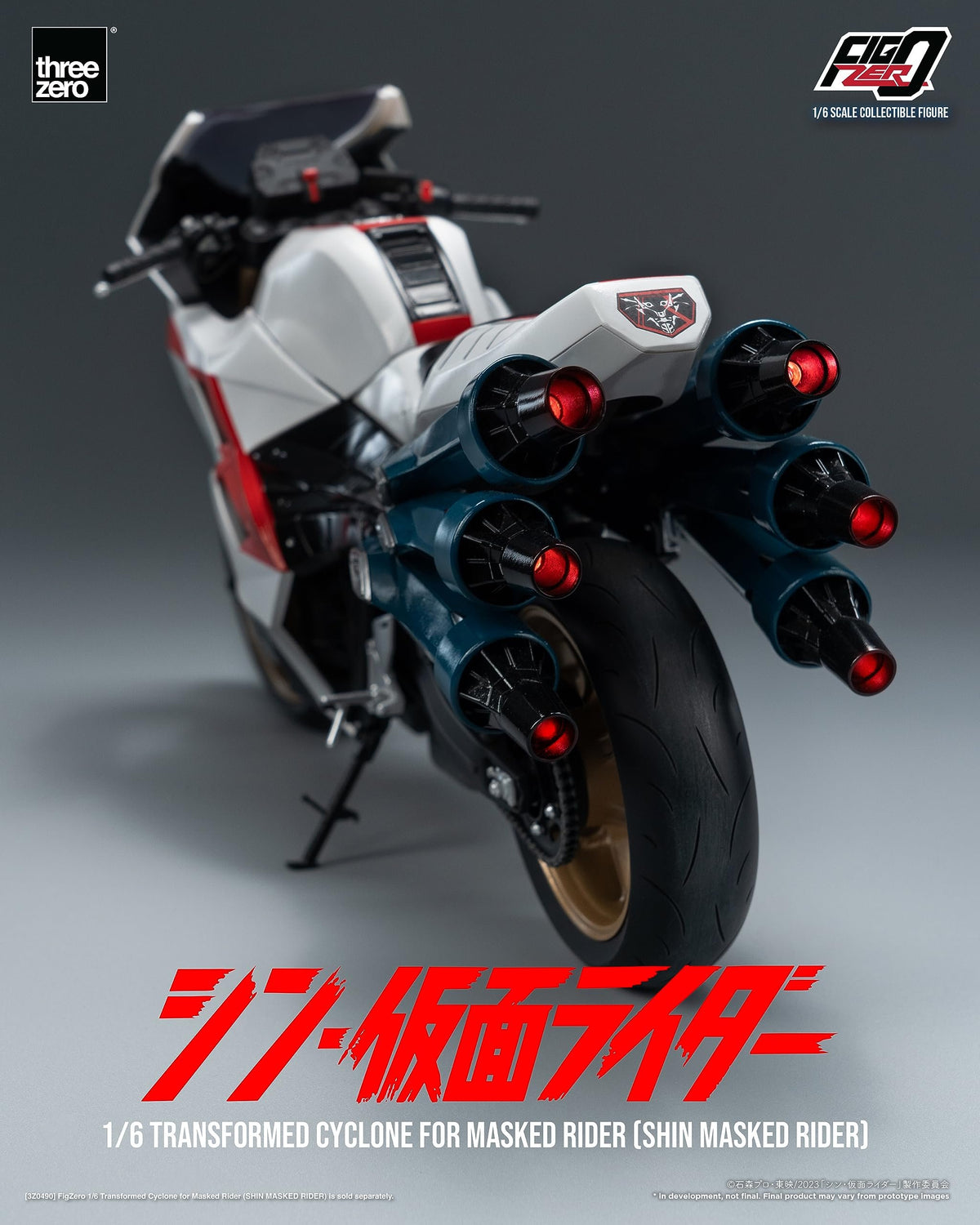 threezero FigZero Transformed Cyclone Cycle for Shin Masked Rider 1:6 Scale Figure