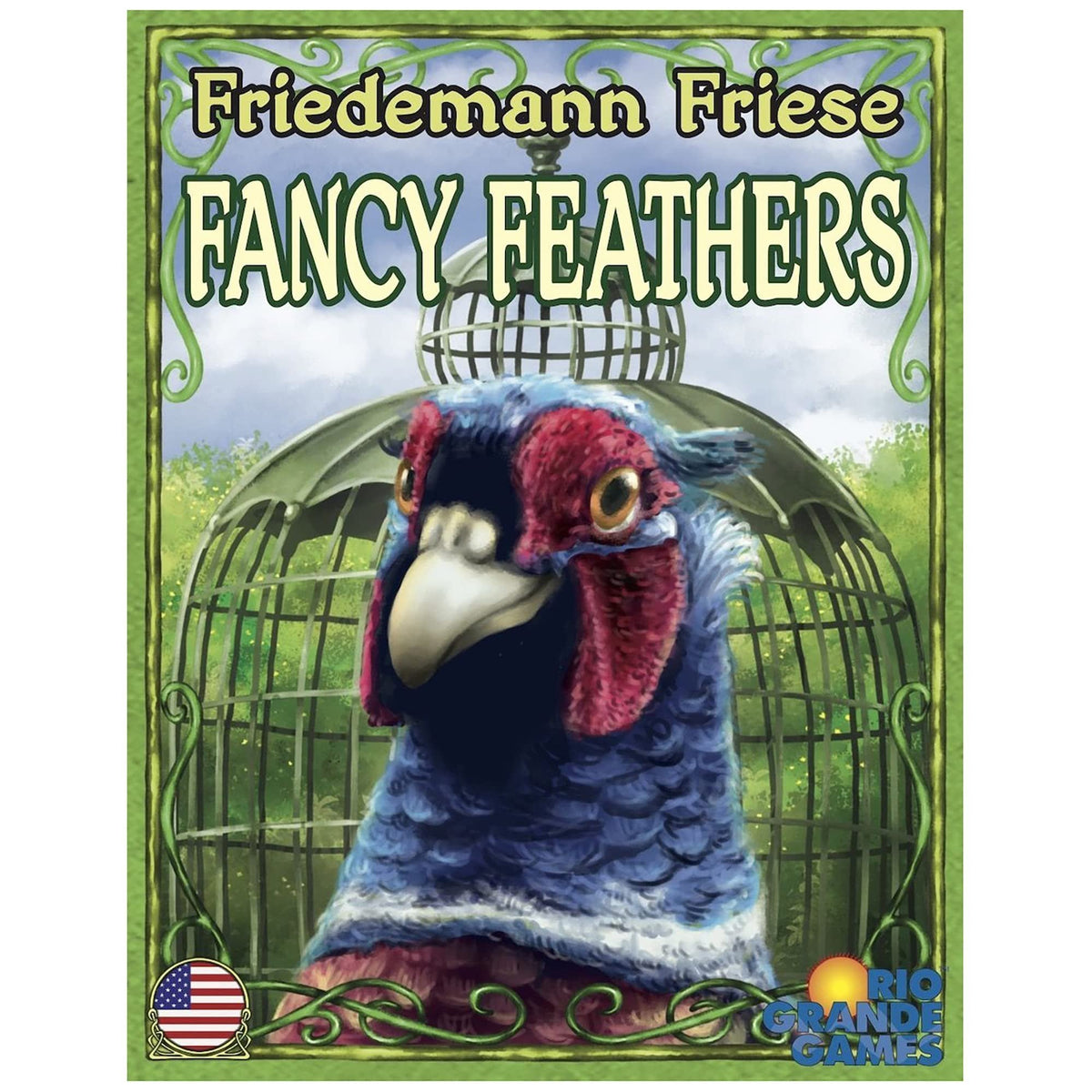 Rio Grande Games Fancy Feathers -A Quick-Moving Collection Game, Rio Grande Games Family Card Game,for Ages 8 &amp; Up, 2 Players, 30 Minute Playing Time,Combine Multiple Game Copies for Up to 6 Players