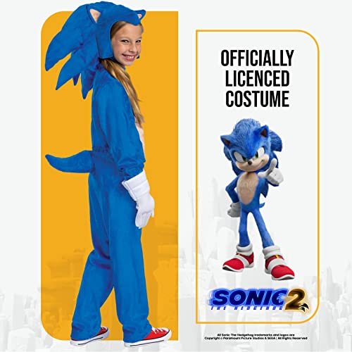 Disguise Sonic the Hedgehog Costume, Official Deluxe Sonic Movie Costume and Headpiece