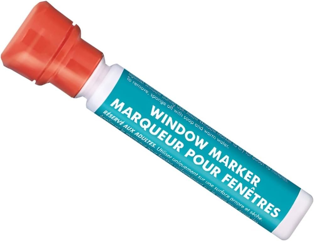 Unique Window Marker, 0.84 Oz, Ruby Red