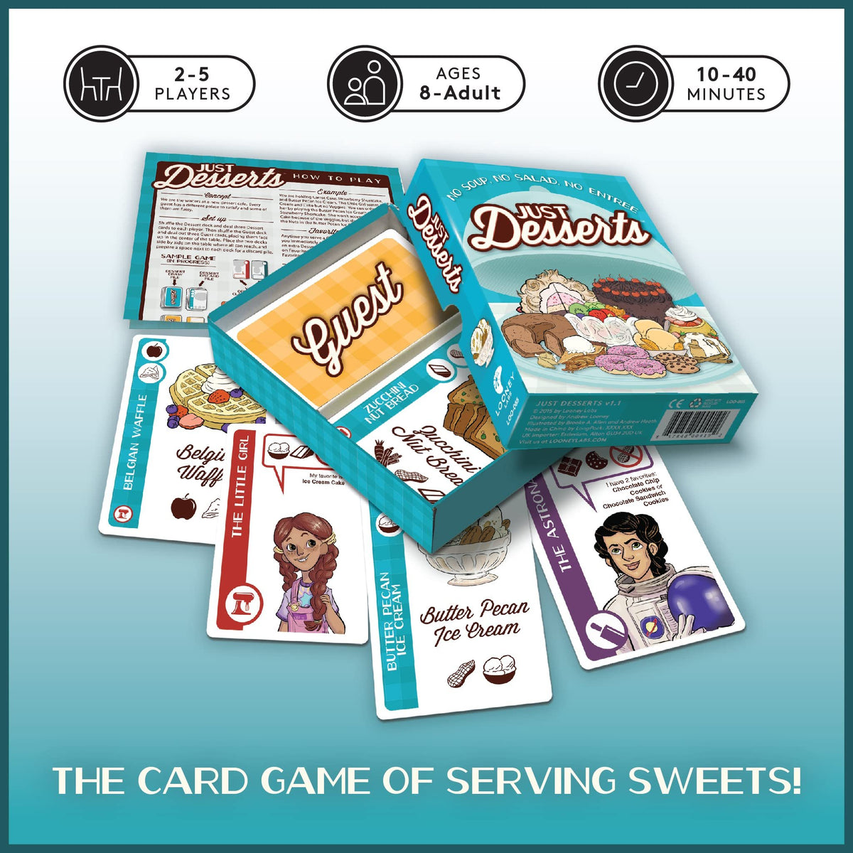 Looney Labs Just Desserts Card Game - Flavorful Expansion and New Characters