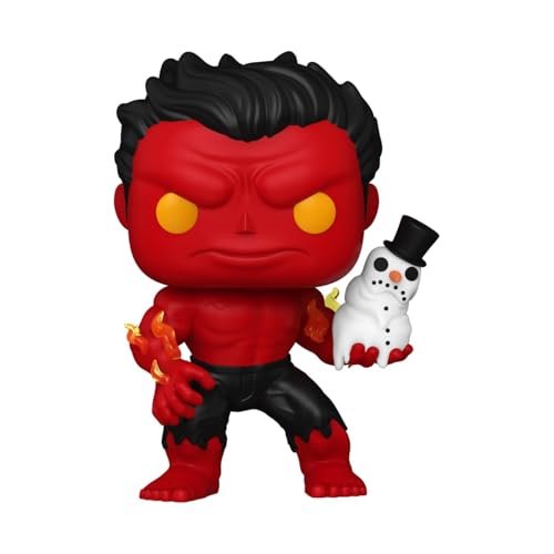 Funko POP! Marvel: Holiday – Red Hulk - Marvel Comics - Collectable Vinyl Figure - Gift Idea - Official Merchandise - for Kids & Adults - Comic Books Fans - Model Figure for Collectors and Display