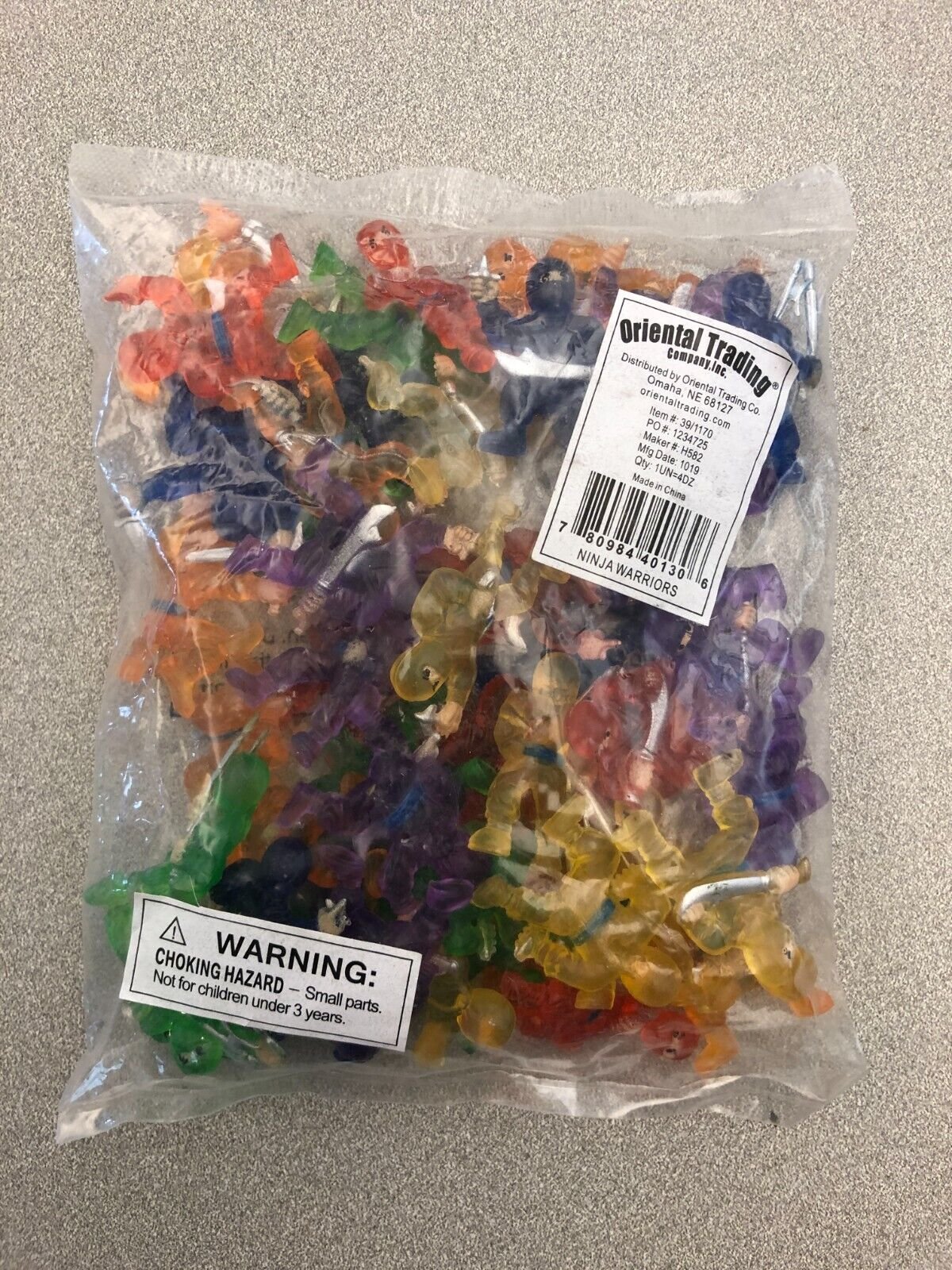 Ninja Vinyl Mini Warriors - 48pcs per pkg - Assorted Colors and Poses - Birthday