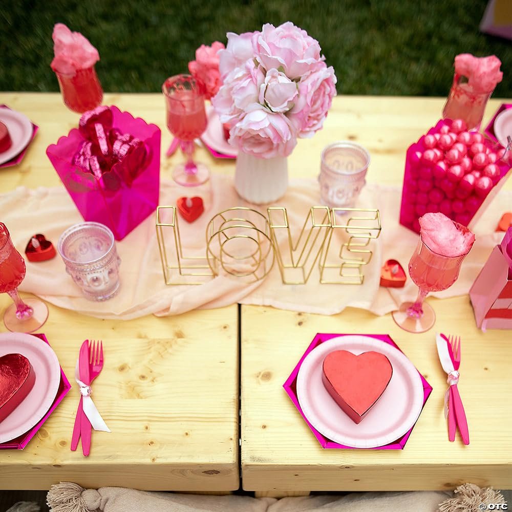 Fun Express Medium Pink Scalloped Containers - Party Supplies - 3 Pieces