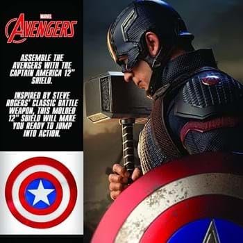 Marvel Boys Captain America 12&quot; Shield, Kids Avengers Halloween Costume Accessory, Child - Officially Licensed
