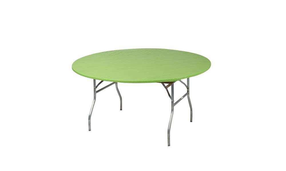 Kwik-Covers 60" Round Fitted Plastic Table Covers, Bundle of 5 (Maroon)