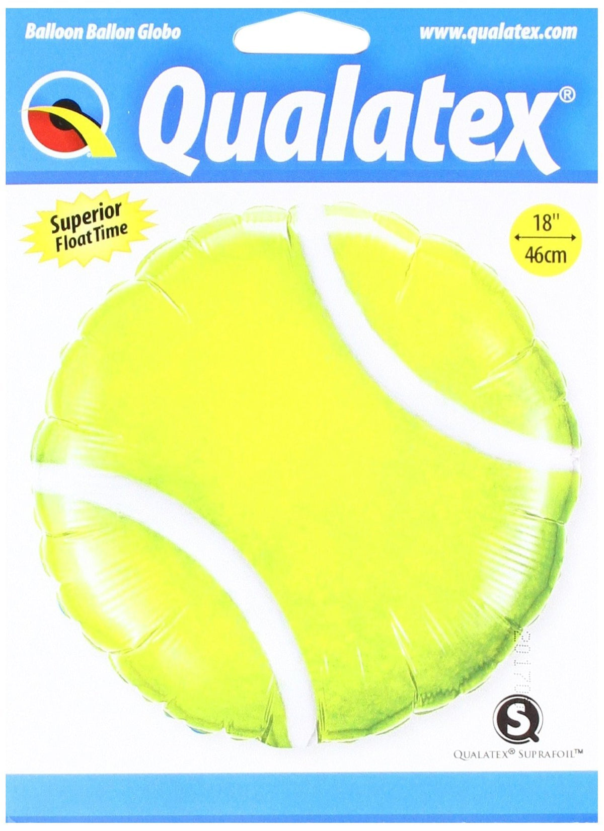Qualatex Tennis Ball Shaped 18&quot; Mylar Balloon Party Sports