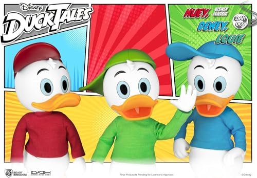 Beast Kingdom DuckTales: Huey, Dewey and Louie DAH-069 Dynamic 8ction Action Figure Set, Multicolor