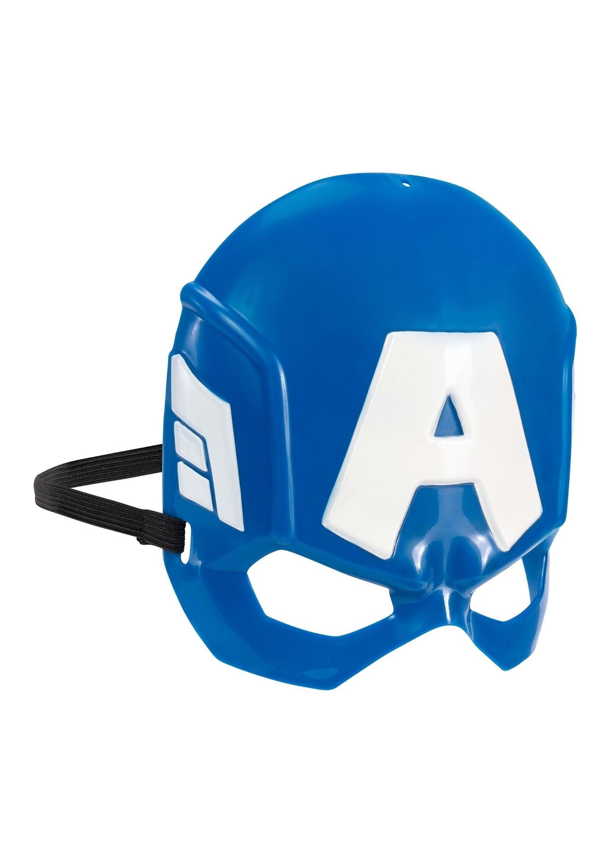 Marvel Captain America Mask - 3D Plastic Mask with Emblem and Elastic Strap