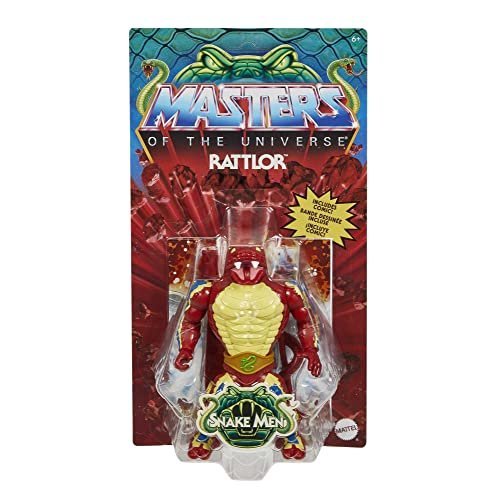 Masters of the Universe Origins Action Figure & Accessory, Rise of Snake Men Rattlor, Articulation & Mini Comic Book, 5.5 inch