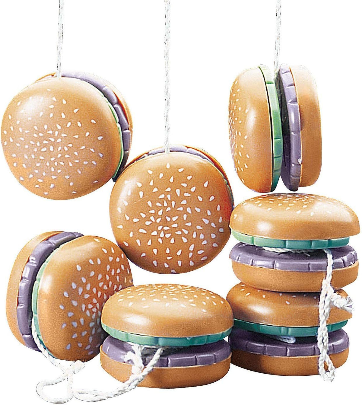 Hamburger Yo Yo Toys  - Birthday and Burger Party Favors and Giveaways