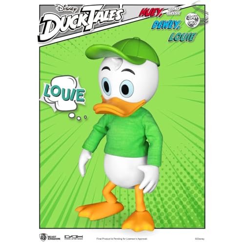 Beast Kingdom DuckTales: Huey, Dewey and Louie DAH-069 Dynamic 8ction Action Figure Set, Multicolor