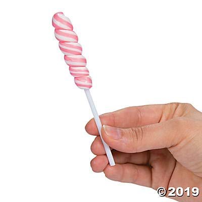 Pink Mini Twisty Lollipops - Unicorn Horn Party Candy, Gender reveal, Girls Baby Shower Nostalgic Candy, Suckers, 24 Pieces, Individually Wrapped, Pink
