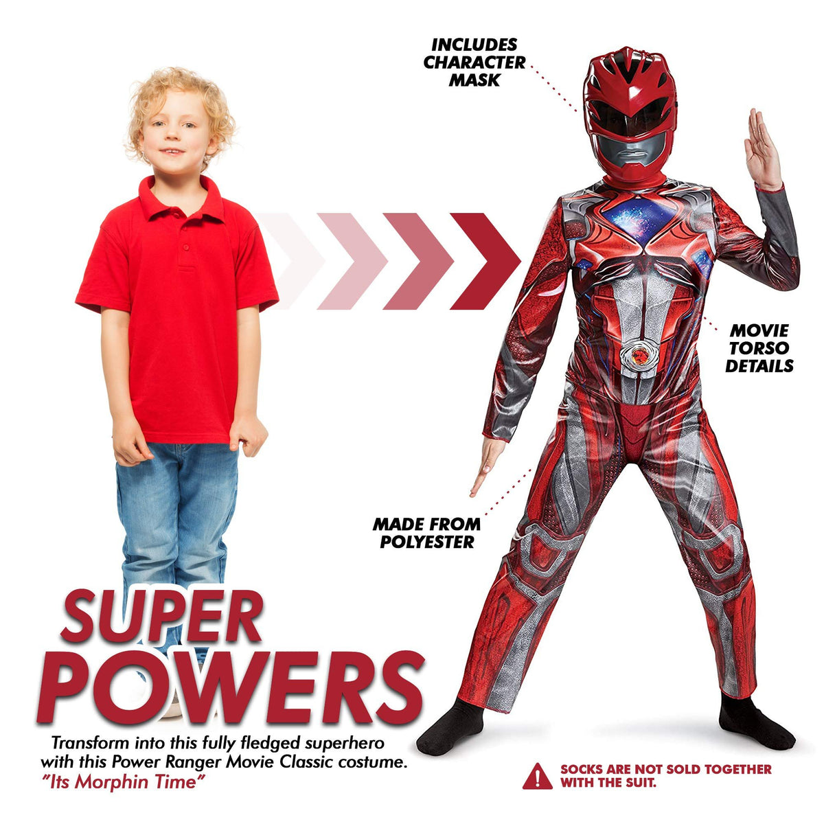 Medium Disguise Red Power Ranger Costume