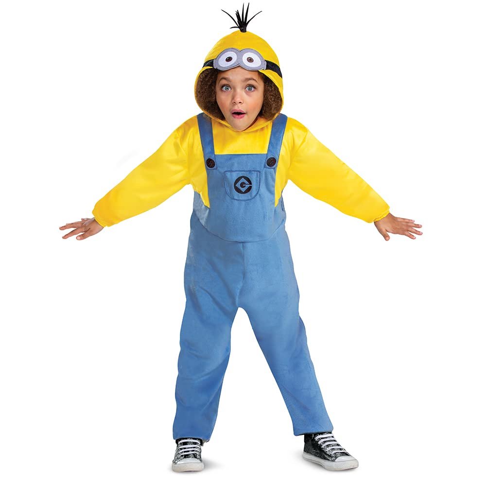 Disguise Kevin Minion Costume for Kids, Official Minions Rise of Gru Outfit and Headpiece