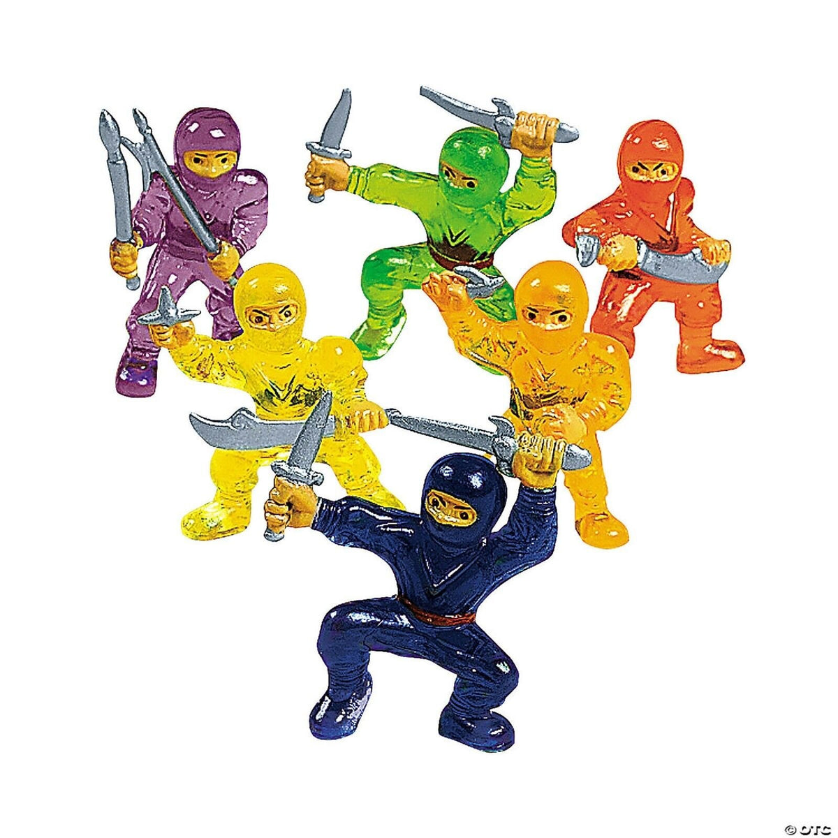 Ninja Vinyl Mini Warriors - 48pcs per pkg - Assorted Colors and Poses - Birthday