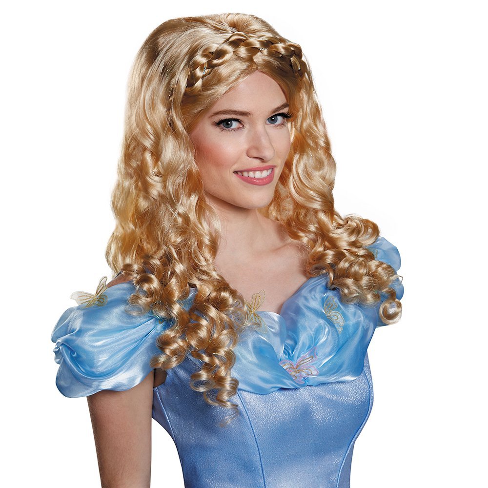 Disney Disguise Women&#39;s Cinderella Movie Adult Costume Wig, Blonde, One Size