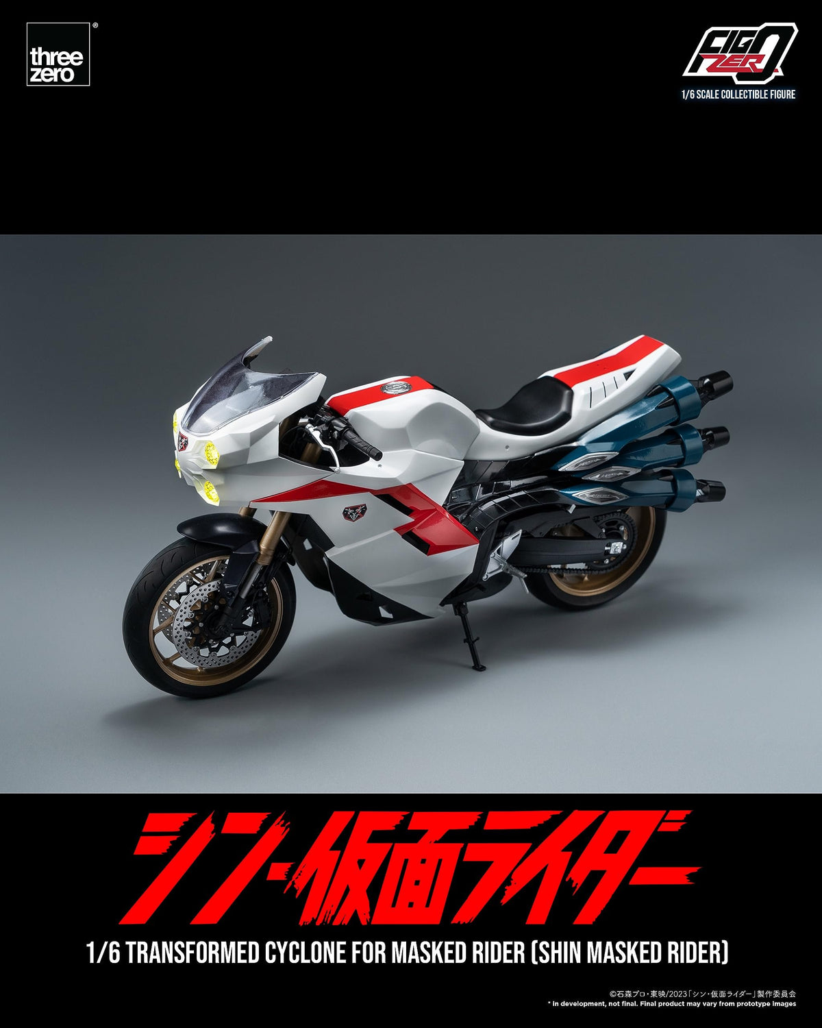 threezero FigZero Transformed Cyclone Cycle for Shin Masked Rider 1:6 Scale Figure