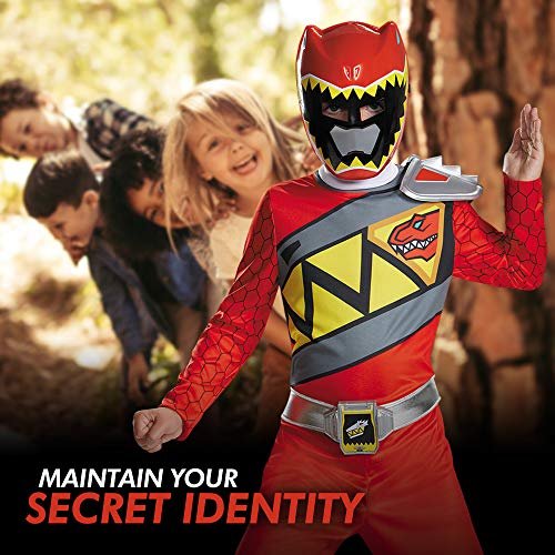 Medium (7-8) Red Power Rangers Costume for Kids. Official Licensed Red Ranger Dino Charge Classic Power Ranger Suit with Mask for Boys &amp; Girls, Large (10-12)