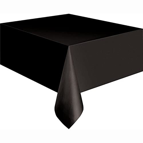 Lovely Pink Solid Rectangular Plastic Table Cover (54" x 108") 1 Count - Elegant Design & Premium Quality, Ideal For Parties, Events & Everyday Use