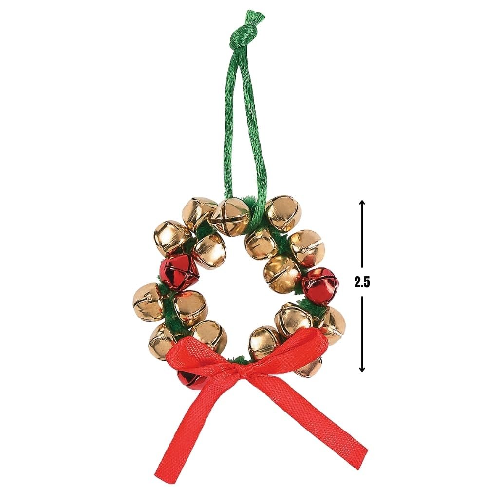 Jingle Bell Wreath Ornament Craft Kit - Crafts for Kids and Fun Home Activities