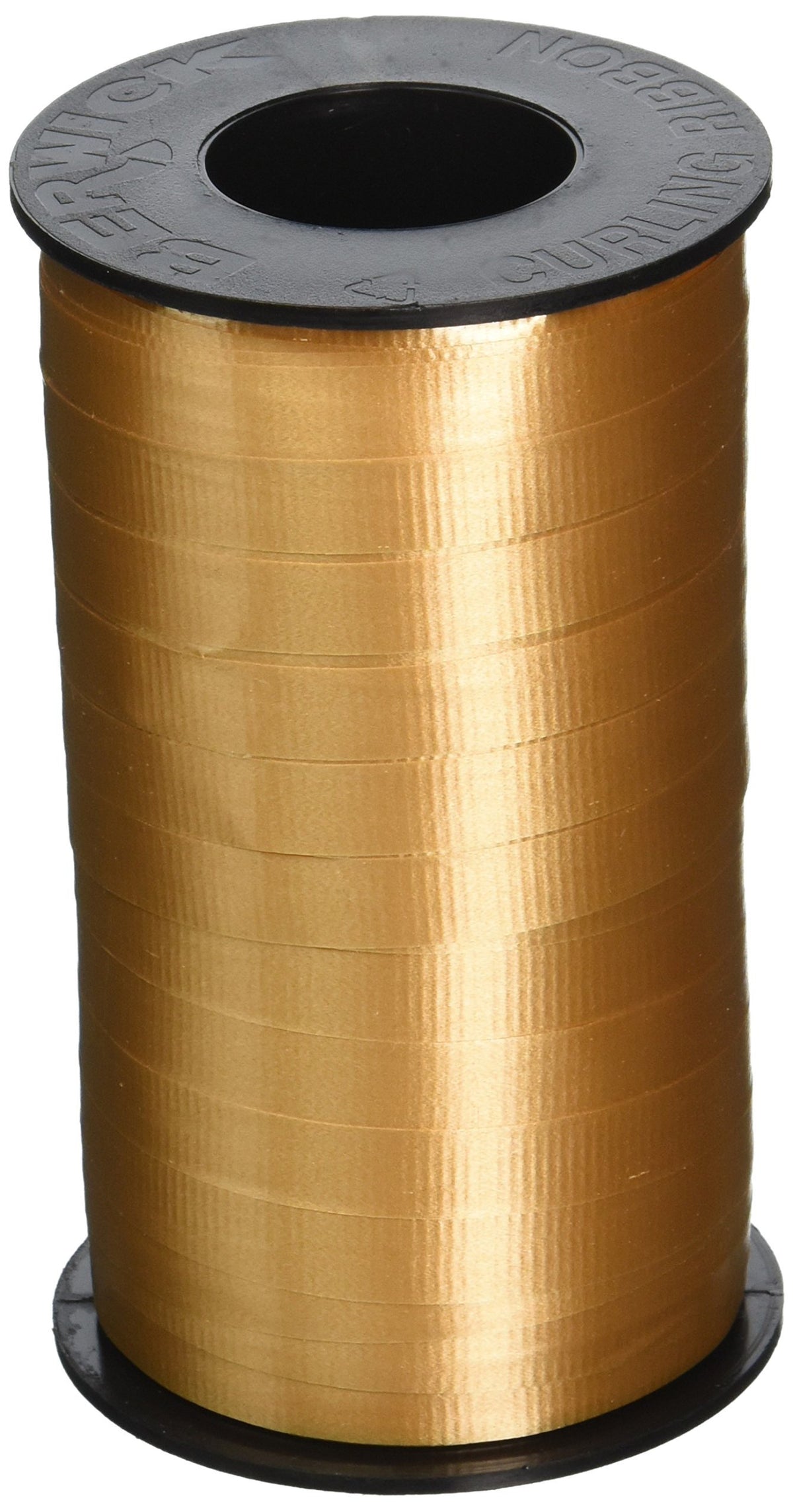 Berwick 3/8-Inch Wide by 250 Yard Spool Super Curl Crimped Splendorette Curling Ribbon, Gold