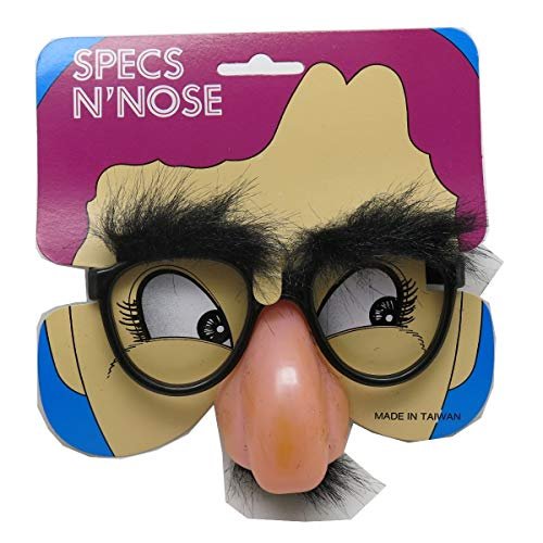 Loftus International Loftus Humorous Halloween Fuzzy Mustache Glasses, Black Beige, One Size Novelty Item