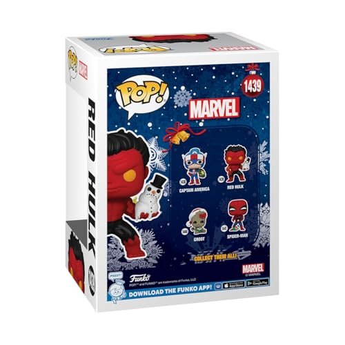 Funko POP! Marvel: Holiday – Red Hulk - Marvel Comics - Collectable Vinyl Figure - Gift Idea - Official Merchandise - for Kids & Adults - Comic Books Fans - Model Figure for Collectors and Display