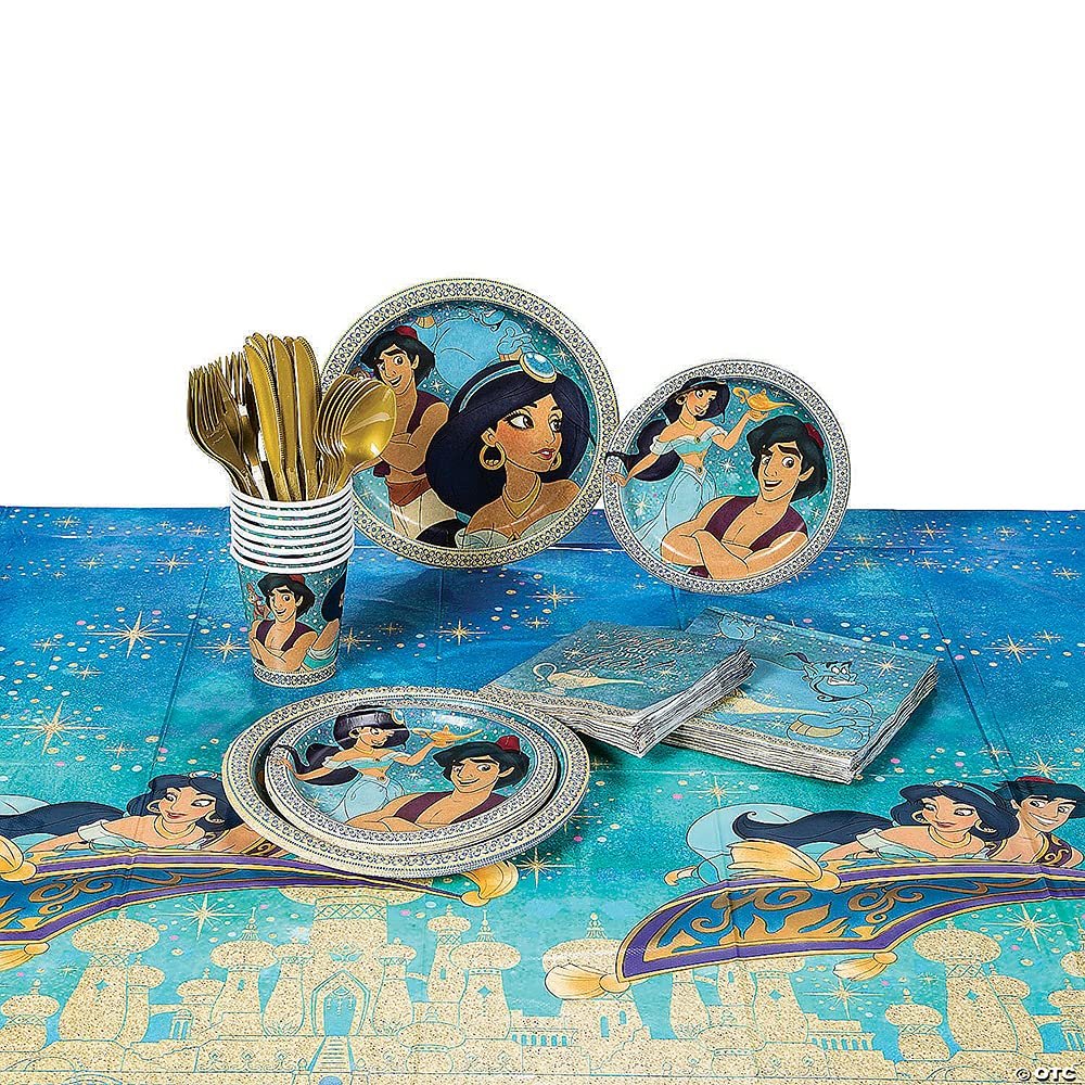 Multicolor Disney Aladdin Luncheon Napkins (16 Count) - Perfect for Aladdin Fans and Disney Themed Birthday Celebrations