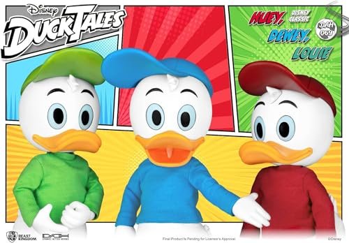 Beast Kingdom DuckTales: Huey, Dewey and Louie DAH-069 Dynamic 8ction Action Figure Set, Multicolor