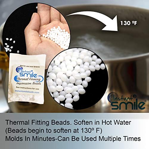 Billy Bob Replacement Thermal Adhesive Fitting Beads for Fake Teeth Package of 2