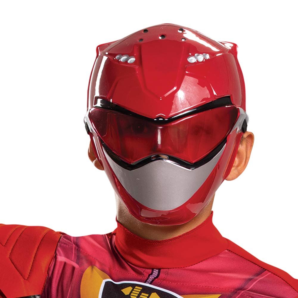 Red Ranger Gold Ranger Outfit for Kids, Beast Morphers Power Ranger Costume, Muscle Padded Character Jumpsuit, Child Size Large (10-12)