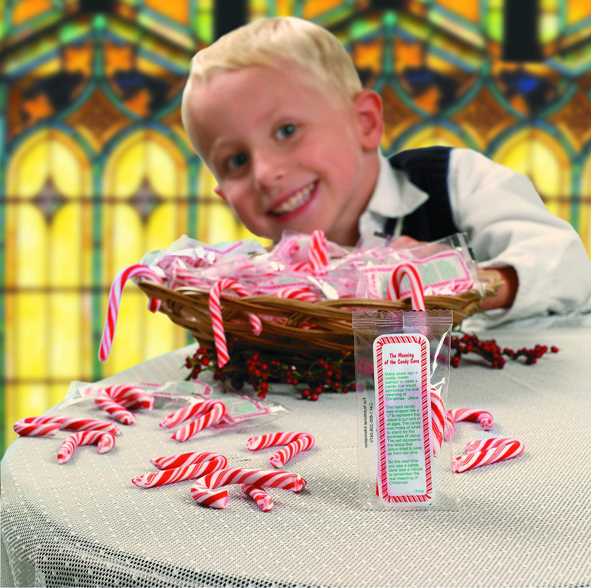 The Meaning of the Candy Cane Religious Candy - 40 Per Pack - Each Candy Individually Wrapped with Message.