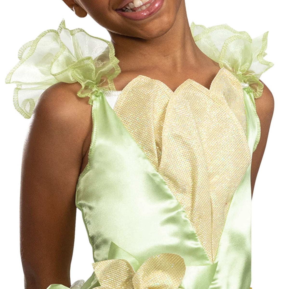 Princess Tiana Costume for Girls, Official Disney Princess Costume Outfit, Kids Size (3T-4T)