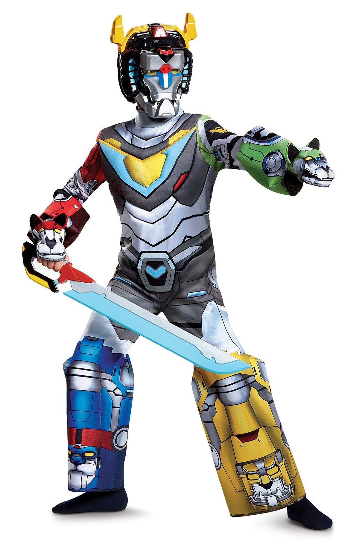 Voltron Deluxe Costume, Multicolor, Medium (7-8)