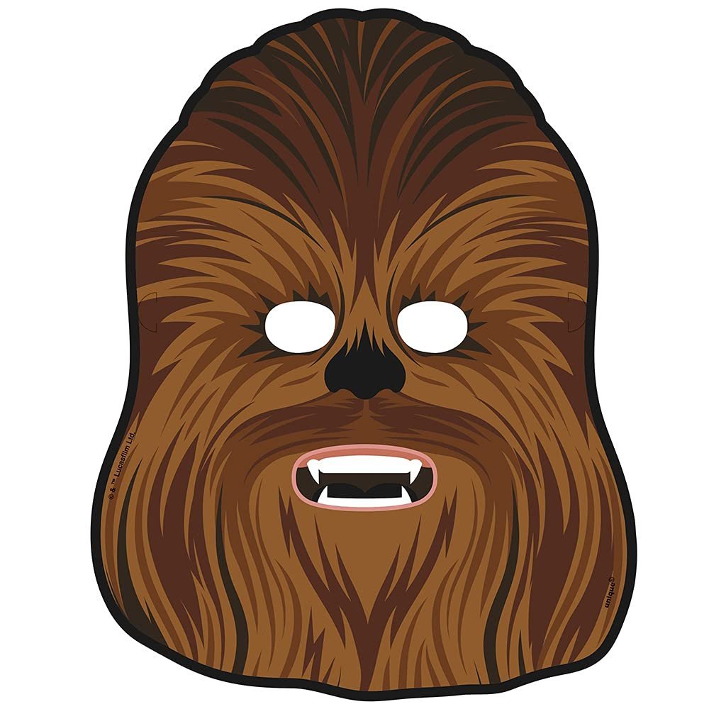 Multicolor Star Wars Classic Party Masks (8 Count) - Iconic & Eco-Friendly Material, Perfect for Epic Themed Parties & Galactic Celebrations