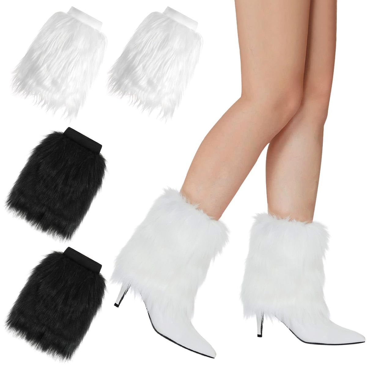 Free Waves and Seashells White Boot Cuff Pattern