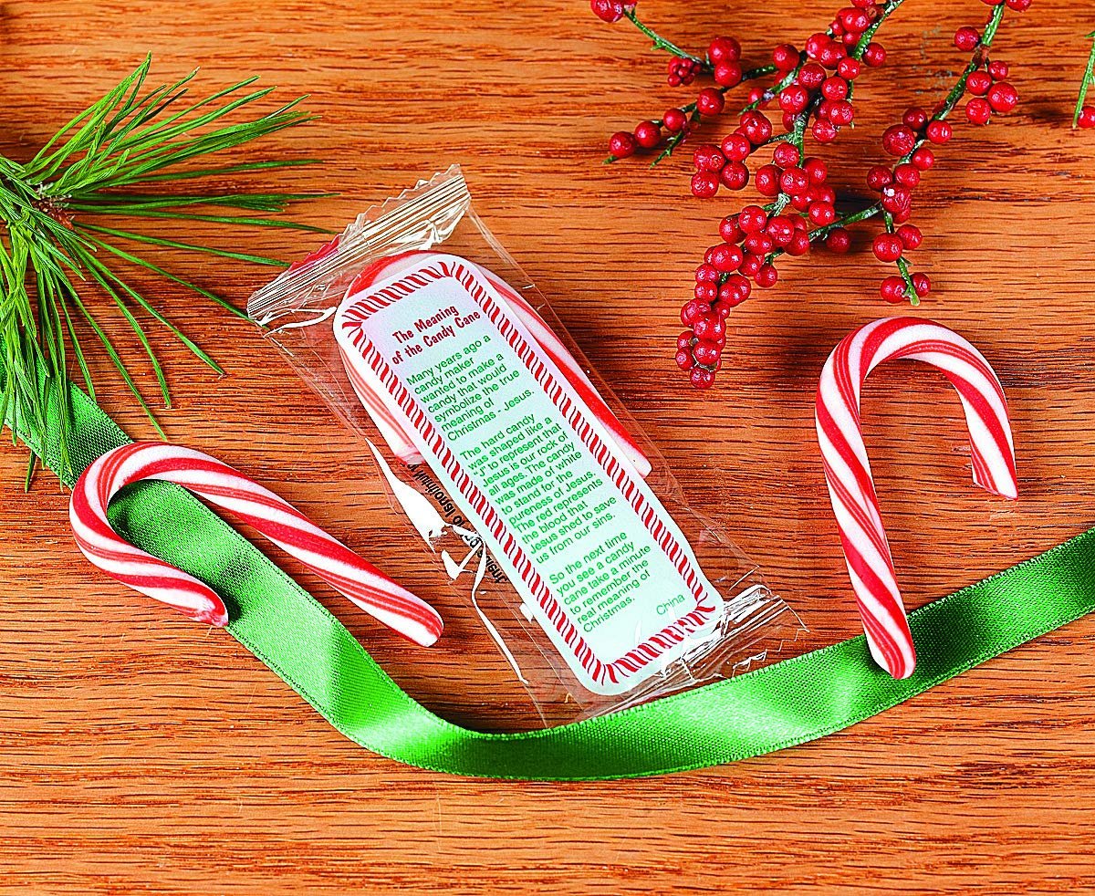 The Meaning of the Candy Cane Religious Candy - 40 Per Pack - Each Candy Individually Wrapped with Message.