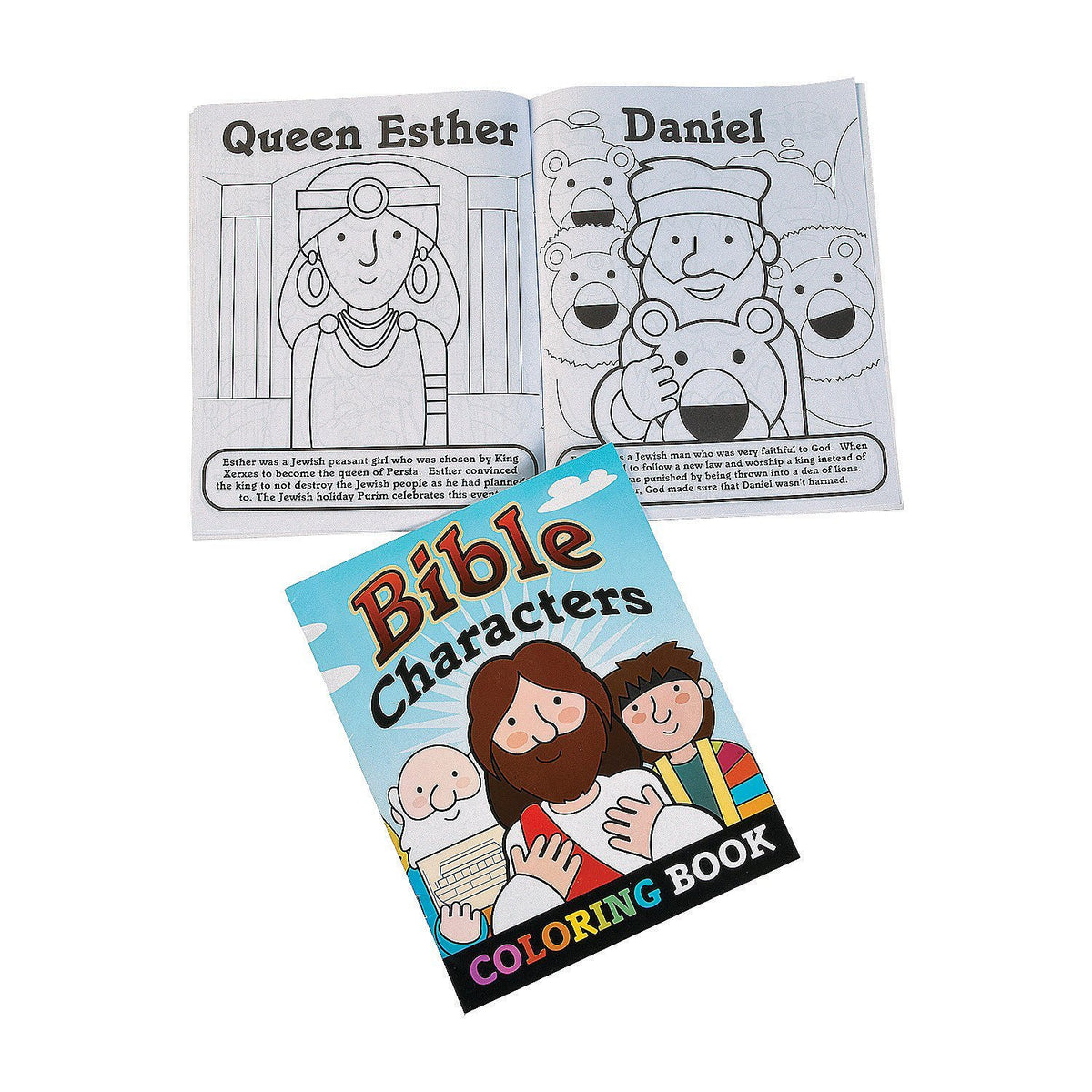 Fun Express - Bible Story Coloring Book - Stationery - Activity Books - Coloring Books - 12 Pieces