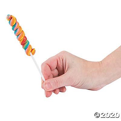 Rock Candy Pop Sticks, 12 Pieces, Individually Wrapper, Nostalgic Candy, Lollipop Sticks