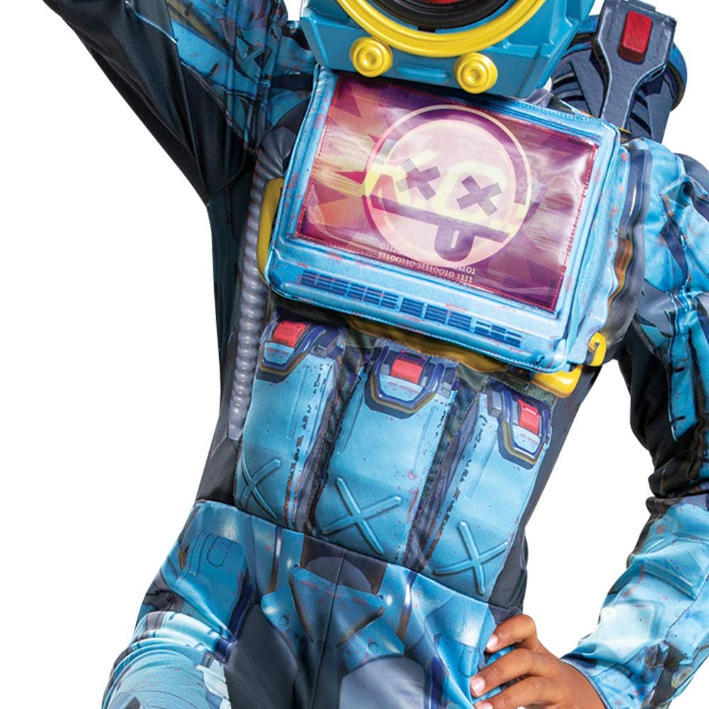Pathfinder Costume for Kids, Official Deluxe Apex Legends Costume Jumpsuit with Mask and Armor