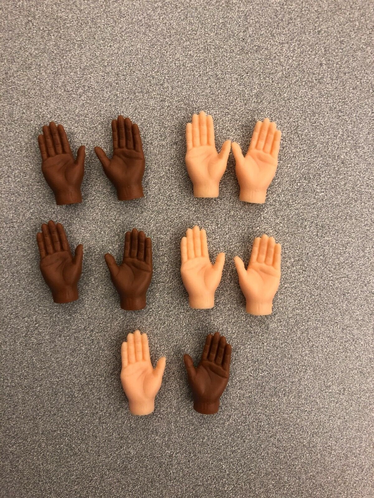 Tiny Finger Hands - Set of 10 small hands - Asst color and left/right - Novelty