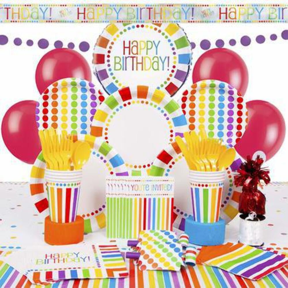 Foil Rainbow Party Happy Birthday