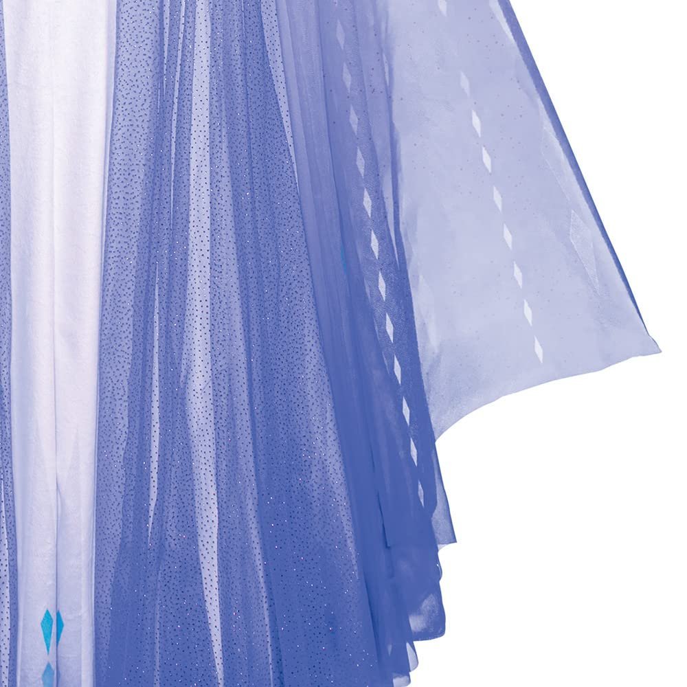 Disguise womens Elsa Costume, Official Disney Frozen 2 Elsa Apparel Dress Adult Sized Costumes, White &amp; Blue, Medium 8-10 US