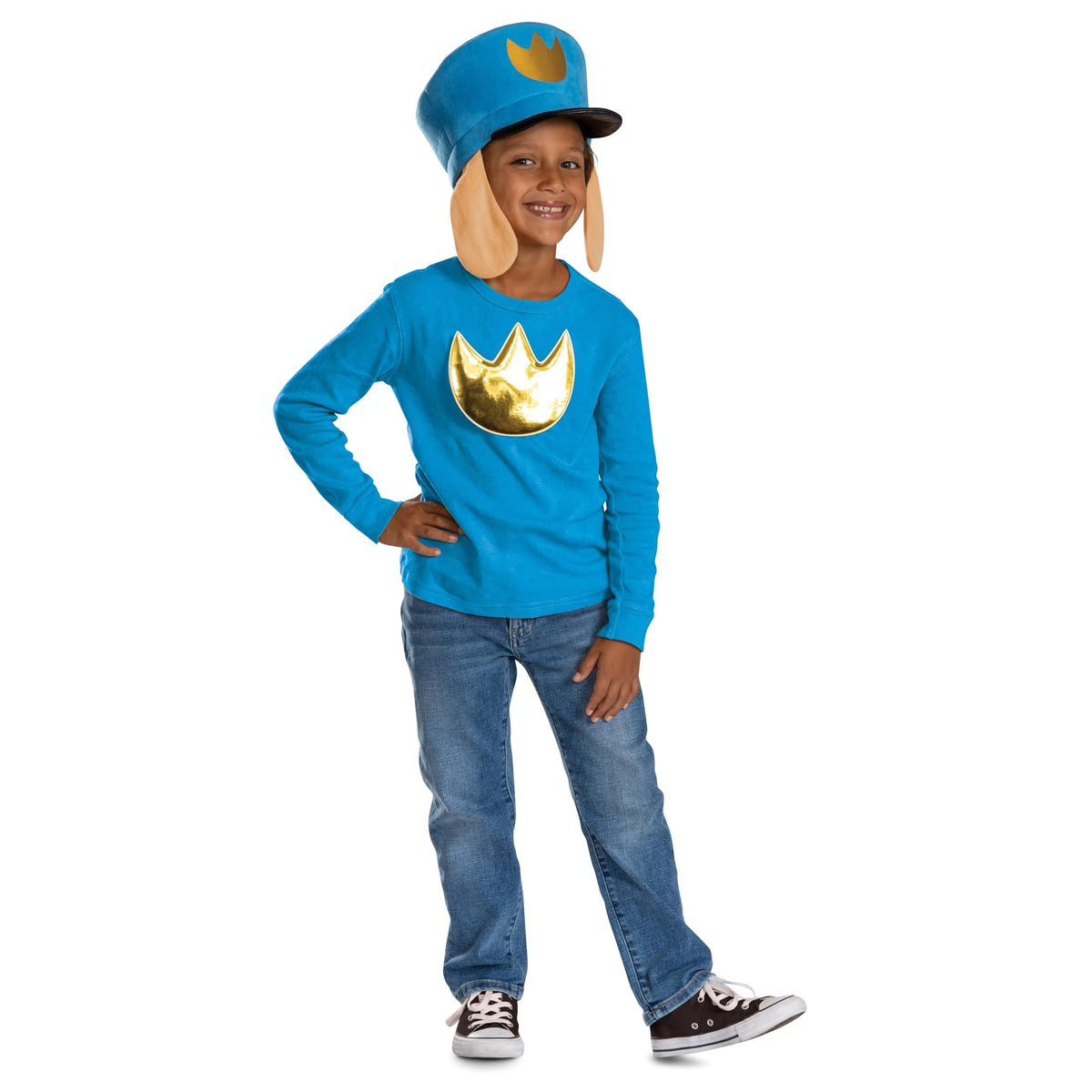 Disguise Dog Man Costume Kit, Official Dog Man Costume Hat and Badge Decal for Kids