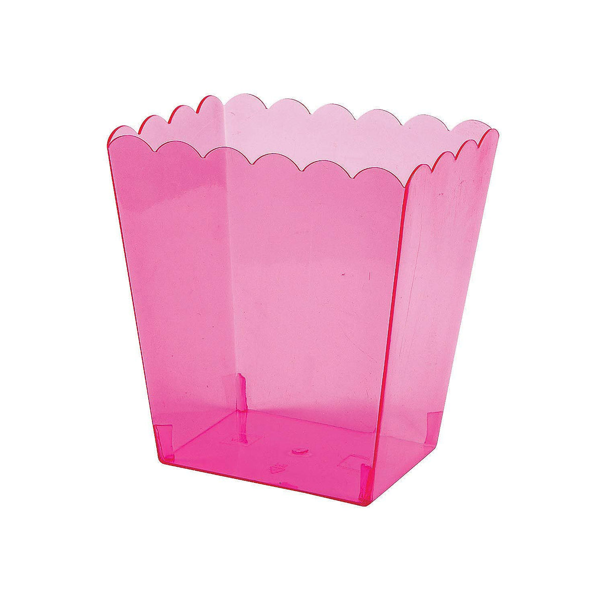 Fun Express Medium Pink Scalloped Containers - Party Supplies - 3 Pieces