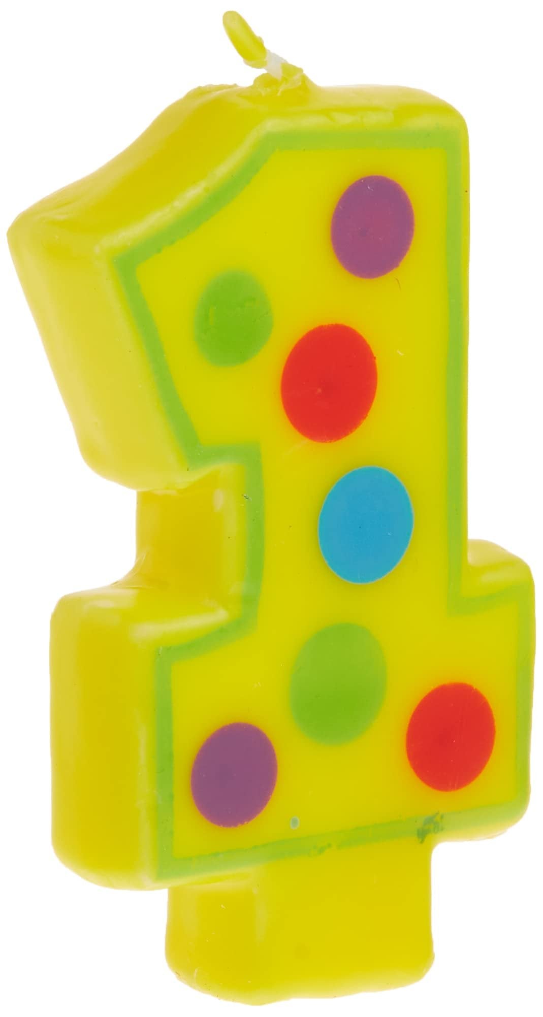 Unique Number 7 Stripe Birthday Candle, 3.5", Blue