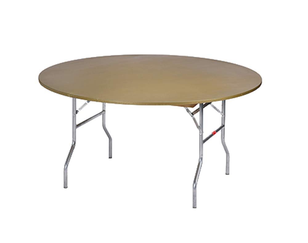 Kwik-Covers 60" Round Fitted Plastic Table Covers, Bundle of 5 (Maroon)