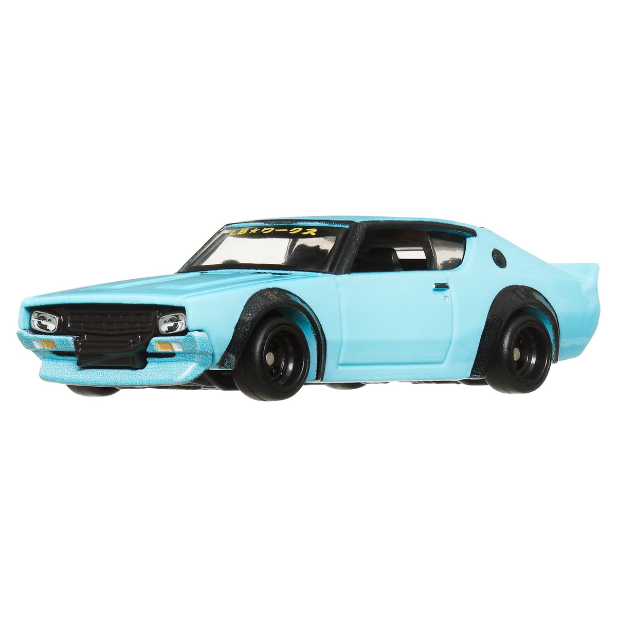 Hot Wheels Premium Car Team Transport Set, LBWK Liberty Walk Nissan Skyline 2000GT-R, Fleet Flyer #69 Truck and Car, 1:64 Scale, Blue Model