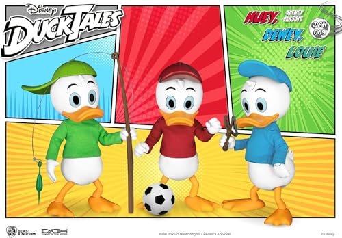 Beast Kingdom DuckTales: Huey, Dewey and Louie DAH-069 Dynamic 8ction Action Figure Set, Multicolor